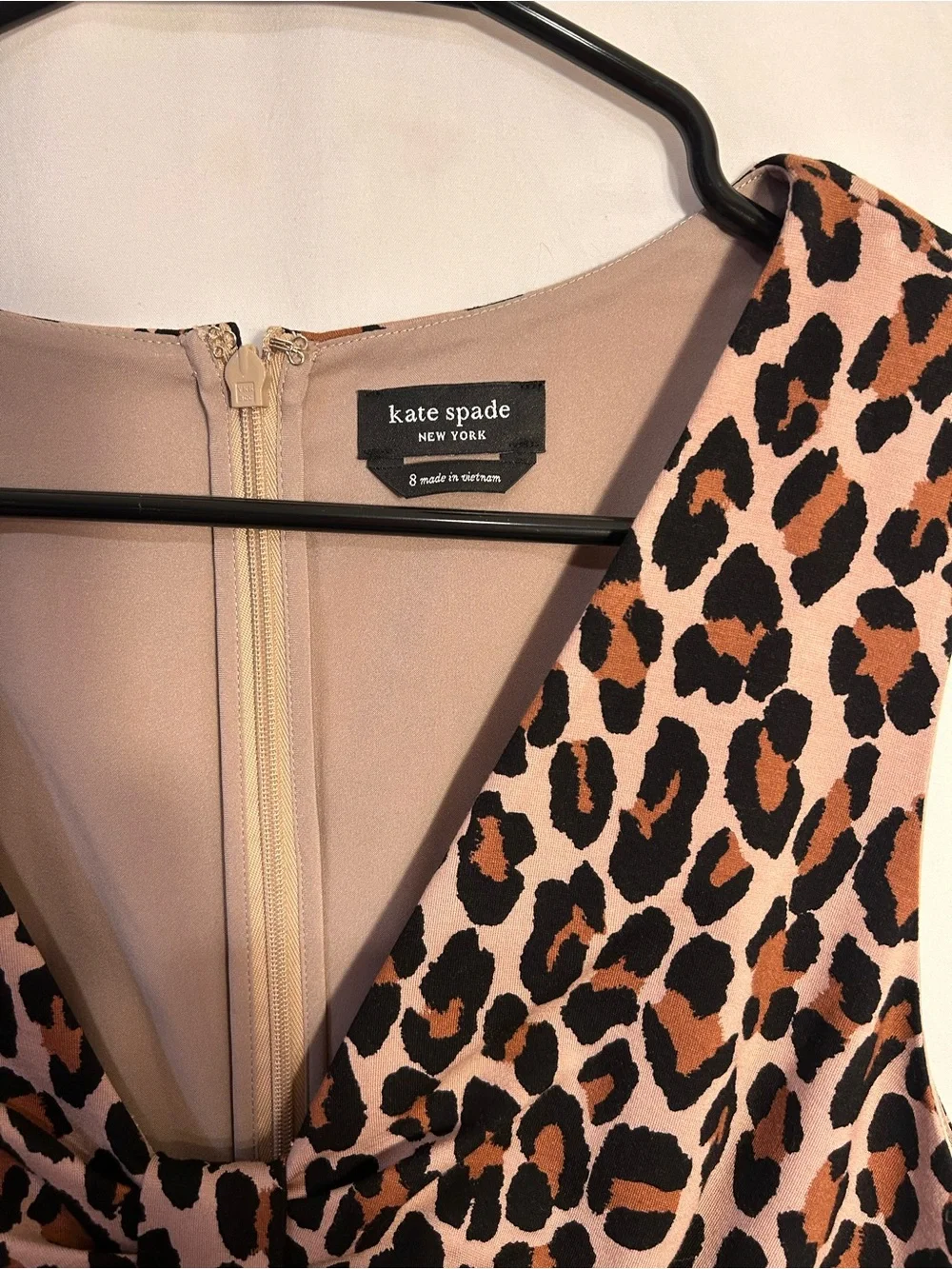 kate spade Leopard-Print V-Neck Tank Top in Tan and Black